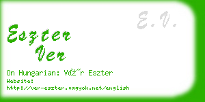 eszter ver business card